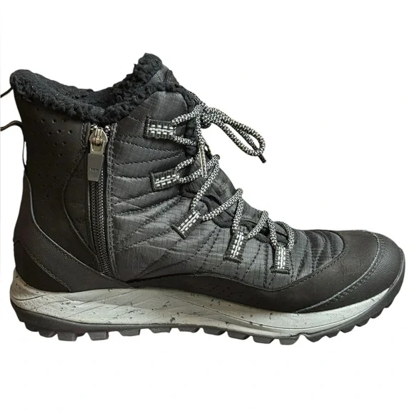 Merrell Thermo Kiruna Mid Waterproof Boots Black Vibram Sz 7.5 - Picture 11 of 11